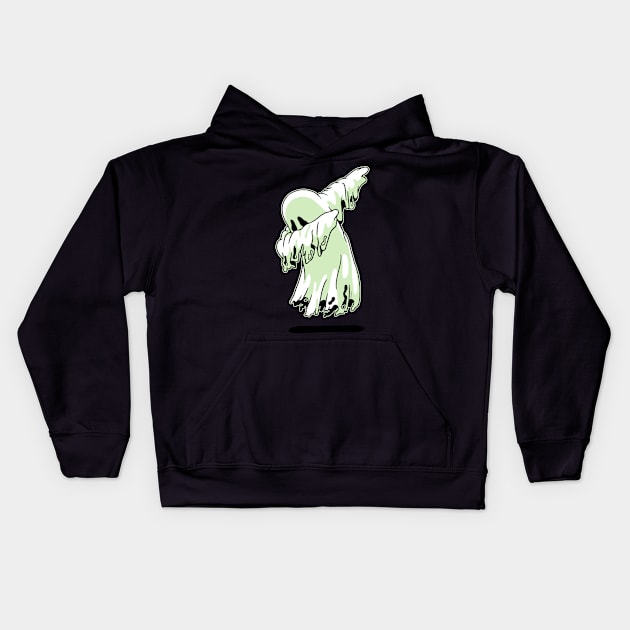 Dabbing Ghost Kids Hoodie by vo_maria